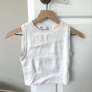 zara size medium white top